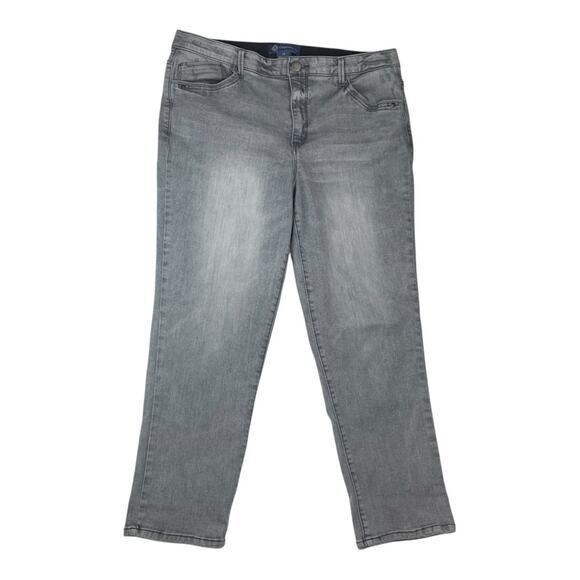 Democracy women's size 16 absolution slimming Gray Straight Leg Jeans - Picture 1 of 12